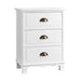 Artiss Vintage Bedside Table Chest Storage Cabinet Nightstand White - Delldesign Living - Furniture > Bedroom - free-shipping, hamptons