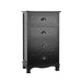Artiss Vintage Bedside Table Chest 4 Drawers Storage Cabinet Nightstand Black - Delldesign Living - Furniture > Bedroom - free-shipping