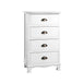 Artiss Vintage Bedside Table Chest 4 Drawers Storage Cabinet Nightstand White - Delldesign Living - Furniture > Bedroom - free-shipping, hamptons