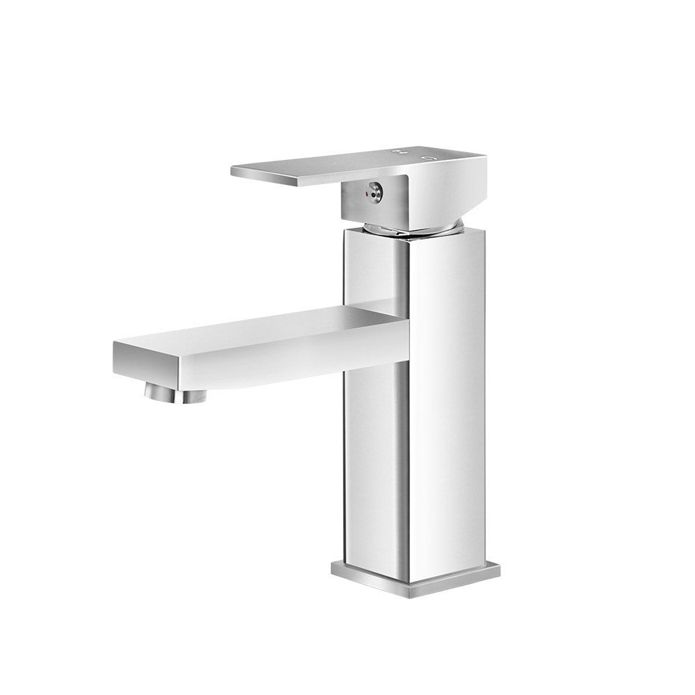 Cefito Basin Mixer Tap Faucet Bathroom Vanity Counter Top WELS Standard Brass Silver - Delldesign Living - Home & Garden > Bathroom Accessories - free-shipping