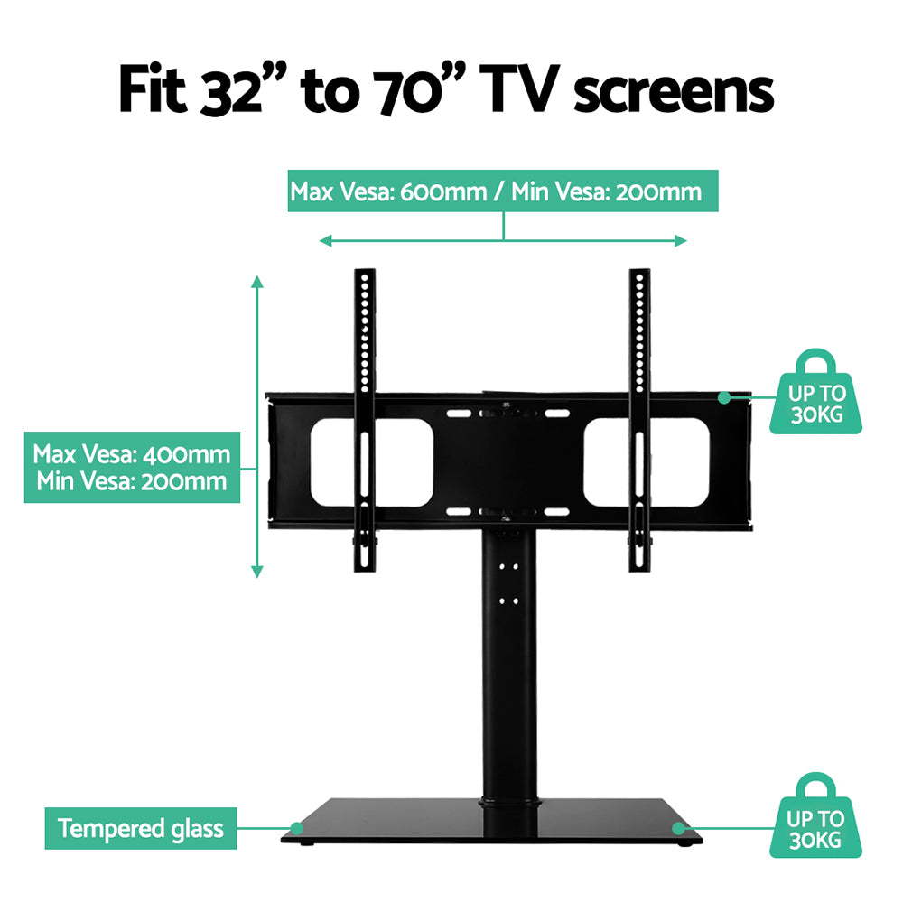 Artiss Table Top TV Swivel Mounted Stand - Delldesign Living - Audio & Video > TV Acessories - free-shipping