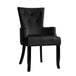 Artiss Dining Chairs French Provincial Chair Velvet Fabric Timber Retro Black - Delldesign Living - Furniture > Dining - free-shipping