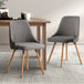Artiss Set of 2 Replica Dining Chairs Beech Wooden Timber Chair Kitchen Fabric Grey - Delldesign Living - Furniture > Dining - free-shipping