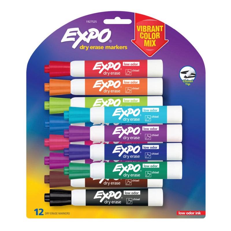 EXPO White Board Marker Vibrant Pack of 12 - Delldesign Living - Home & Garden > Home Office Accessories - free-shipping