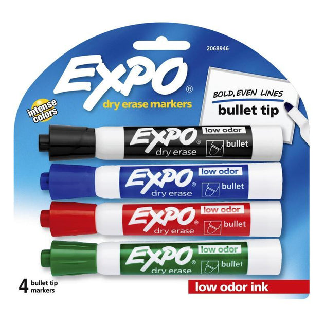 EXPO White Board Marker Blt Assorted Pack of 4 Box of 6 - Delldesign Living - Home & Garden > Home Office Accessories - free-shipping
