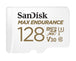 SANDISK 128GB MAX High Endurance microSDHC Card SQQVR 60,000 Hr Hrs UHS-I C10 U3 V30 100MB/s R, 40MB/s W SD adaptor 10Y - Delldesign Living - Electronics > Back Up & Storage - 