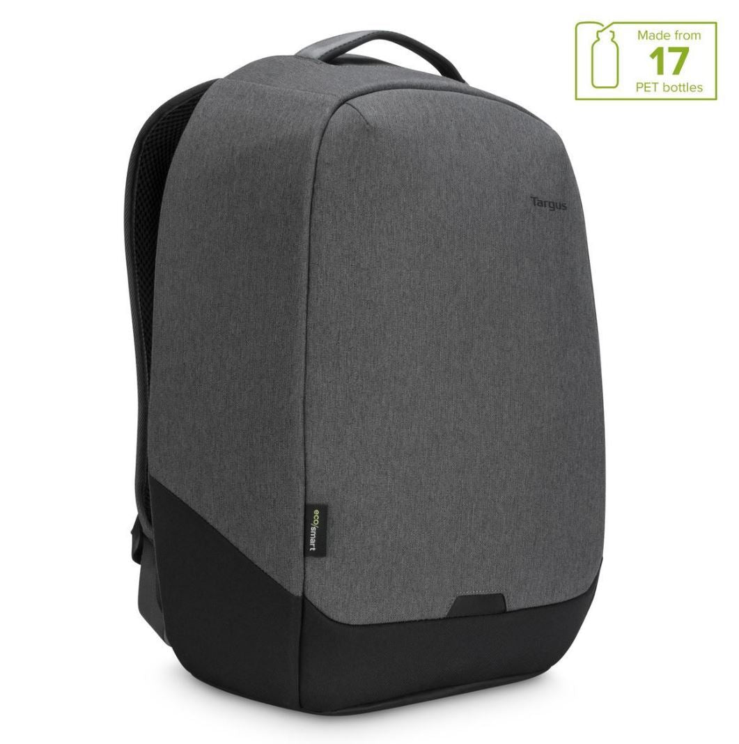 TARGUS 15.6' Cypress EcoSmart Security Backpack for Laptop Notebook Tablet - Up to 15.6', Made with 17 Recycled Pastic Water Bottles - Grey 21L - Delldesign Living - Home & Garden > Travel - free-shipping