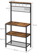 Industrial Kitchen Baker's Rack with Storage Shelves 10 Hooks and Metal Mesh Shelf 84 x 40 x 170 cm Rustic Brown - Delldesign Living - Furniture > Living Room - free-shipping