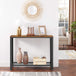 Console Table Metal Frame Rustic Brown - Delldesign Living - Furniture > Living Room - free-shipping