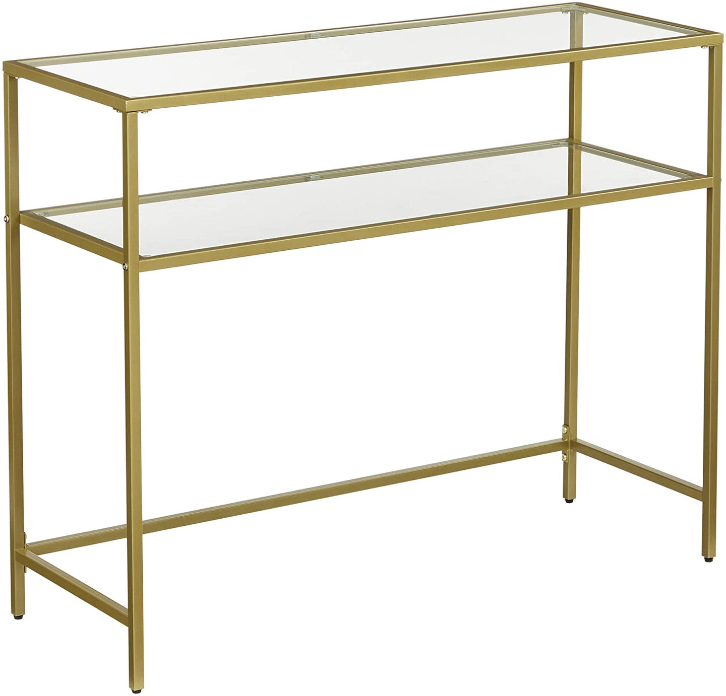 Console Table Metal Frame with 2 Shelves Adjustable Feet - Delldesign Living - Furniture > Living Room - free-shipping