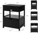 Black Bedside Table with 2 Drawers - Delldesign Living - Furniture > Bedroom - free-shipping, hamptons