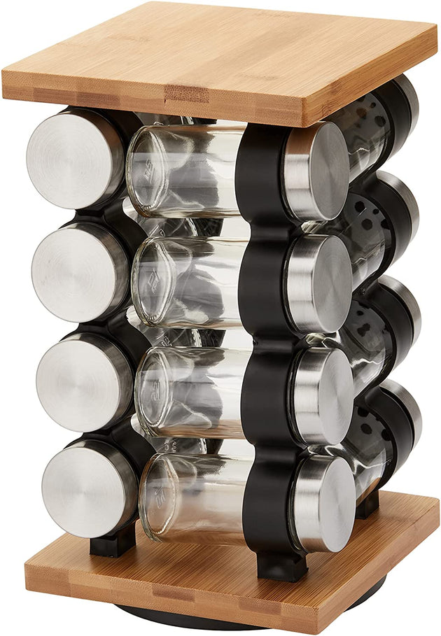 Spice Rack Organizer with 12 Pieces Jars for Kitchen - Delldesign Living - Home & Garden > Kitchenware - free-shipping