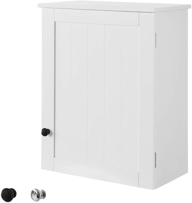 White Wall Cabinet with Door 40x52cm - Delldesign Living - Home & Garden > Storage - free-shipping, hamptons