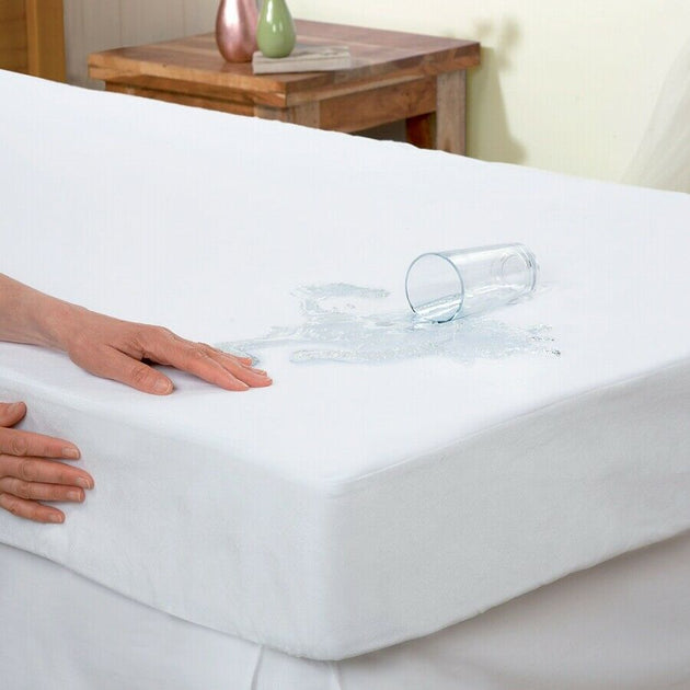 Dreamaker Waterproof Fitted Mattress Protector Single Bed - Delldesign Living - Home & Garden > Bedding - free-shipping