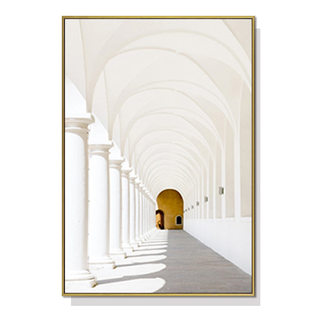 50cmx70cm Long Corridor Style A Gold Frame Canvas Wall Art - Delldesign Living - Home & Garden > Wall Art - free-shipping