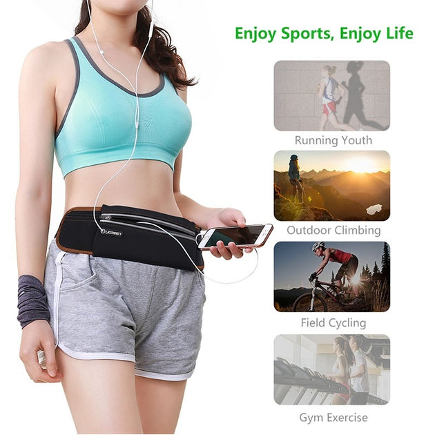 UGREEN Sport Running Waist Pack Waterproof Belt Black 20818 - Delldesign Living - Sports & Fitness > Fitness Accessories - free-shipping