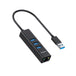 Simplecom CHN420 Aluminium 3 Port SuperSpeed USB HUB with Gigabit Ethernet Adapter Black - Delldesign Living - Electronics > USB Gadgets - free-shipping
