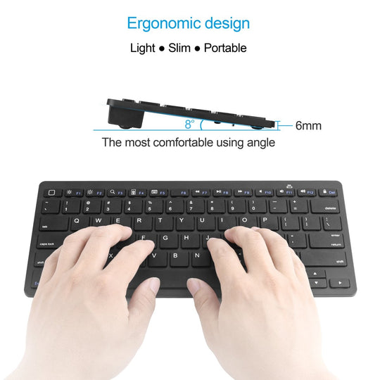 CHOETECH BH-006 Ultra Slim Wireless Bluetooth Keyboard - Delldesign Living - Electronics > Computer Accessories - free-shipping