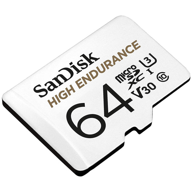 SANDISK HIGH ENDURANCE MICROSDHC CARD SQQNR 64G UHS-I C10 U3 V30 100MB/S R 40MB/S W SD ADAPTOR SDSQQNR-064G-GN6IA - Delldesign Living - Electronics > Computer Accessories - 