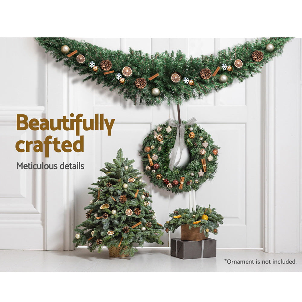 Jingle Jollys Christmas Garland 2.1M Xmas Wreath Decoration Home Decor - Delldesign Living - Occasions > Christmas - 