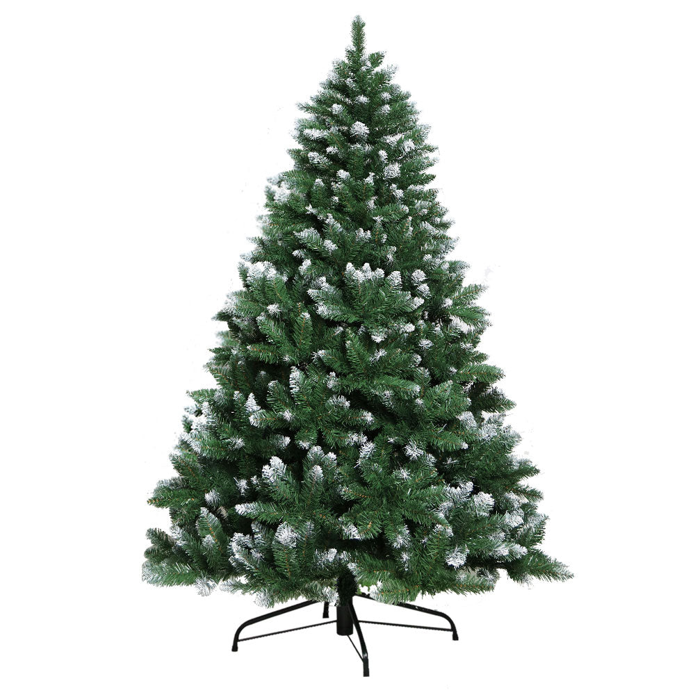 Jingle Jollys 2.4M 8FT Christmas Tree Xmas Home Decoration 1400 Tips Snowy Green - Delldesign Living - Occasions > Christmas - 